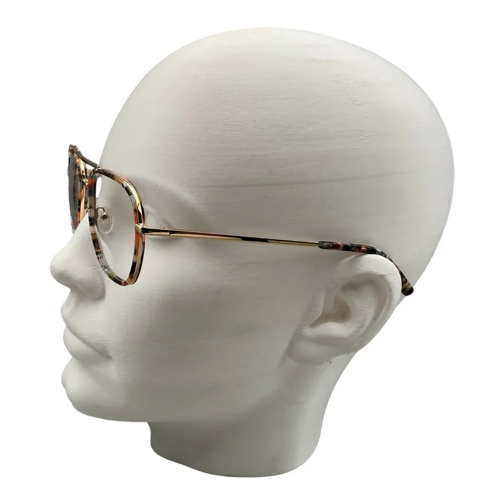 Pink Multi Tortoise Aviator Eyeglasses TW1081 55-19-145 Gold Frame Clear Lens